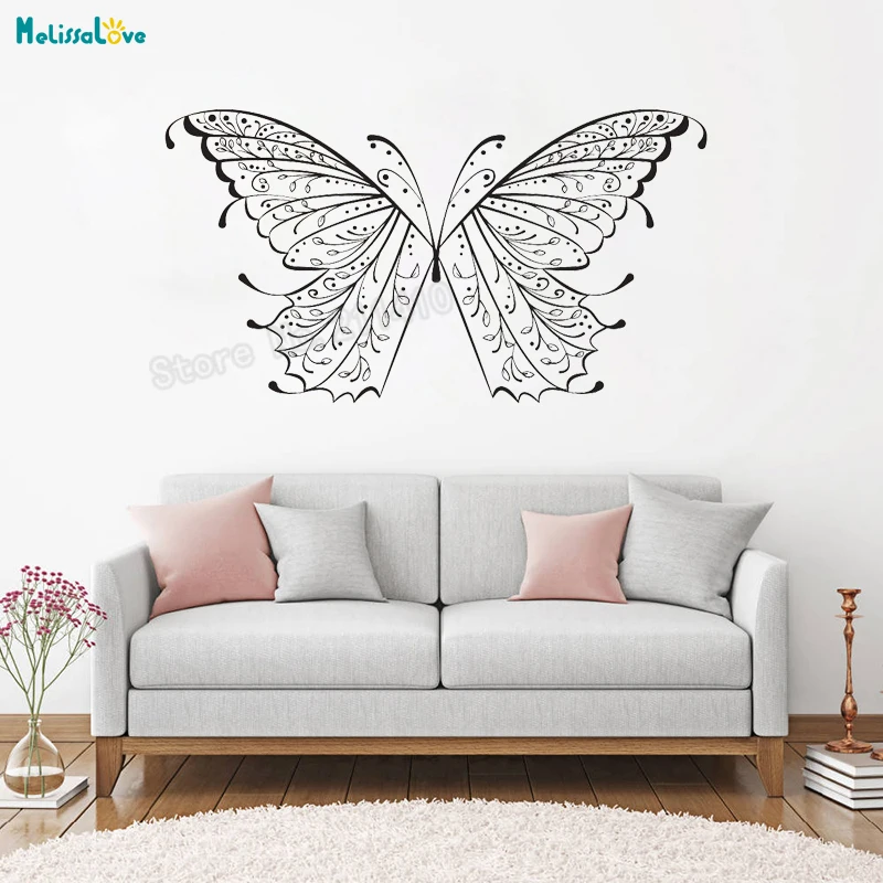 butterfly wings vinyl wall sticker beautiful animal decals home