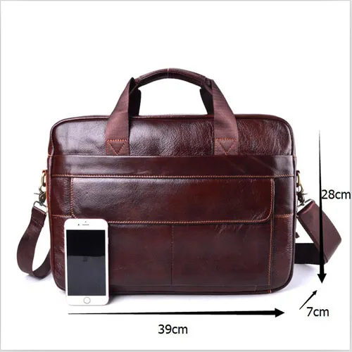 AETOO натуральная кожа мужские портфели мужские кожаные сумки Сумка для ноутбука 14 дюймов деловые сумки через плечо сумка через плечо
