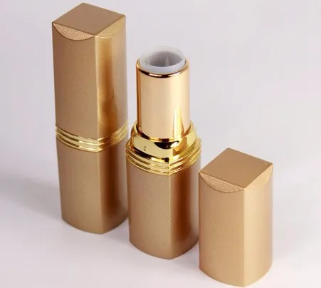 Tubo de Batom Case da Cor do Ouro Cor do Ouro de Alumínio Lote Vazio 5g Diretamente 5 ml Preenchimento Labial Rouge 50 Pçs - 1 High Quality Beleza e saúde