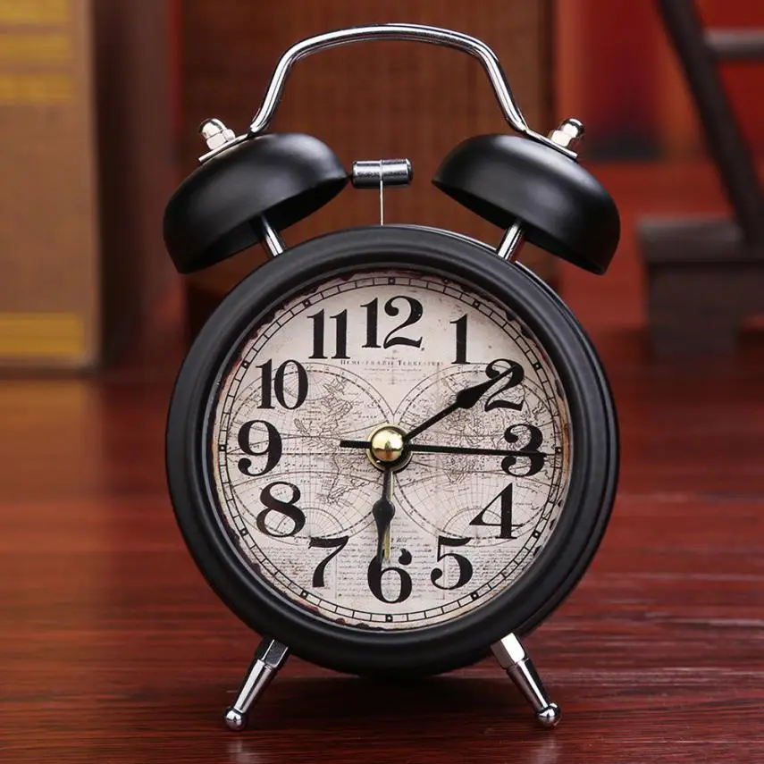 

Retro European style clock print Small Bed Compact Travel Quartz Clock Cute Portable drop shipping A25 30+