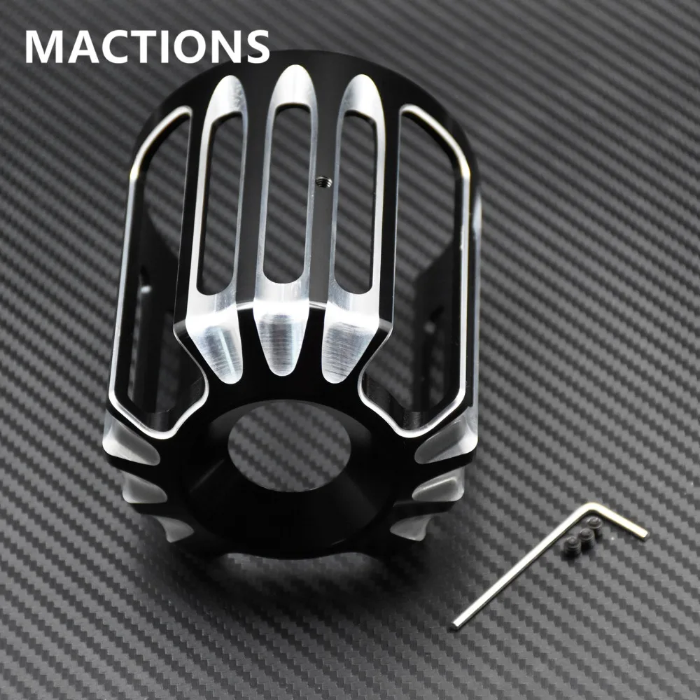 Motorcycle Oil Filter Cover Machine Grid Cover Black Cast Chrome CNC