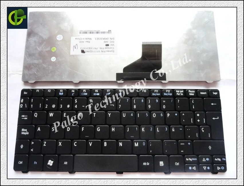 Spanish Keyboard For Acer Aspire One D255 D255E D257 AOD257 D260 D270 521 522 532 532H 533 AO521 AO533 NAV50 Black SP Teclado