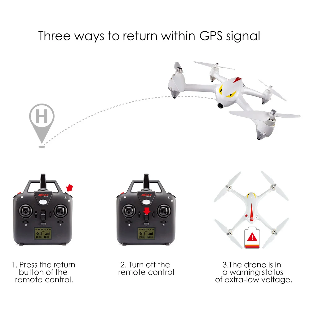 MJX Bugs 2C GPS RC Drone with Camera 1080P HD 2.4G 4CH 6-Axis Gyro Brushless Quadcopter Selfie Drone Quad Height Hold (15)