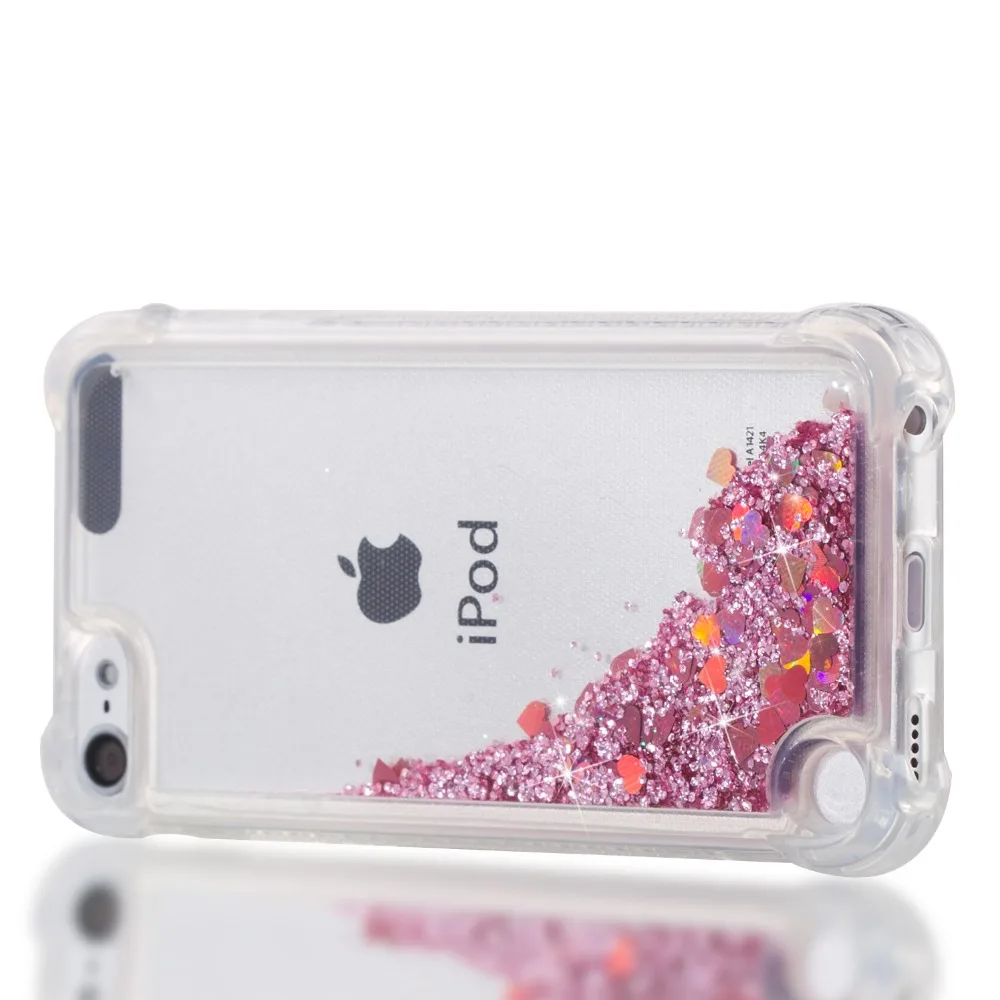 Сердце Мода Мягкий ТПУ зыбучий песок телефонные чехлы для Apple iPod Touch 5 5th touch5 6 6th touch6