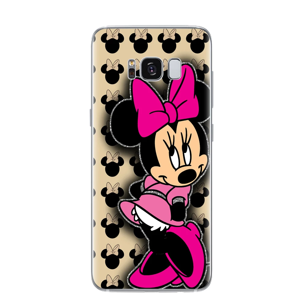Cute Mickey Minnie Cover For Samsung Galaxy S6 S7 Edge S8 S9 S10 Plus Case Soft TPU Silicon Cases For Samsung S10E 5G Phone Case