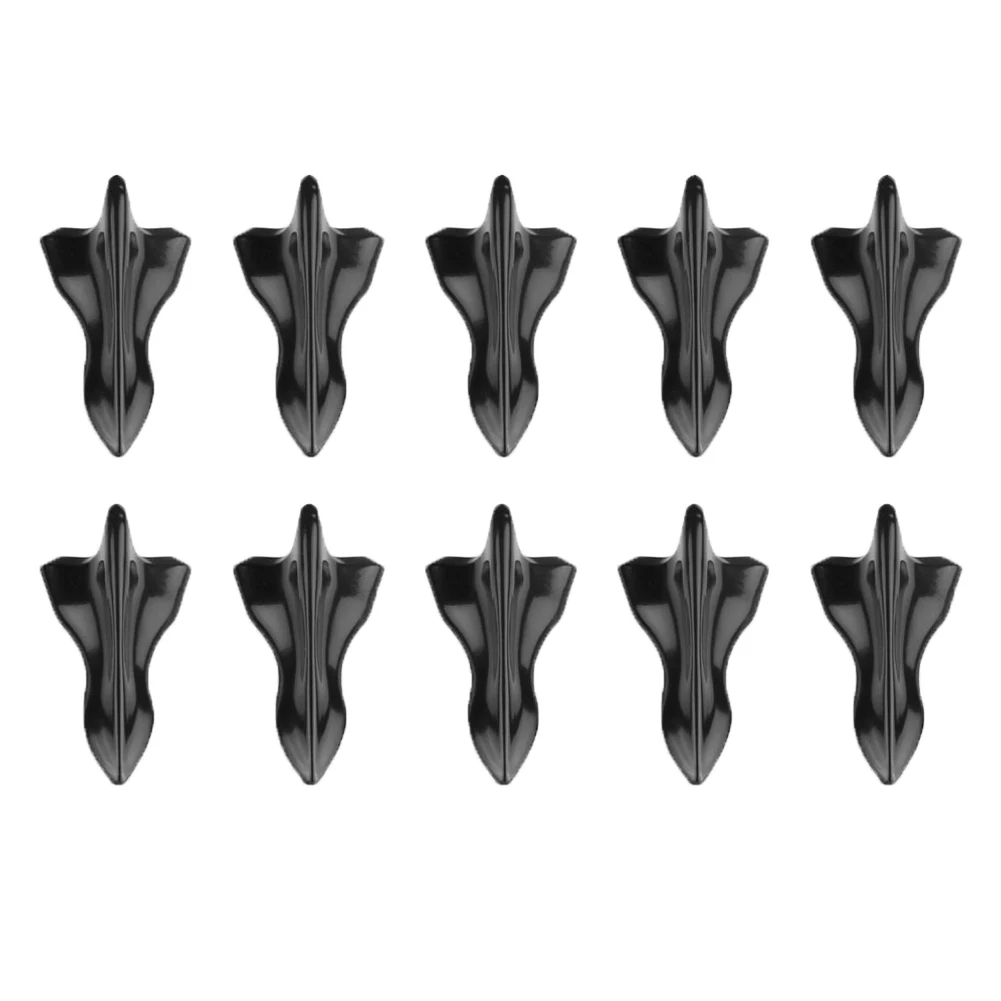 New Arrival 10pcs Shark Fin Spoiler Weatherproof Characteristic Carbon Fiber Mini Car Roof Car Decor