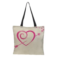 Удобные сумки для покупок складной повторного использования двусторонней печати мать слово плечо Льняная сумка хозяйственная красочный узор для отдыха