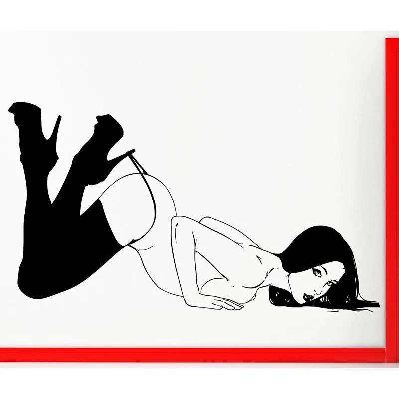 

Personality Wall Stickers Vinyl Decal Sexy Naked Nude Girl Striptease Go Go Dance