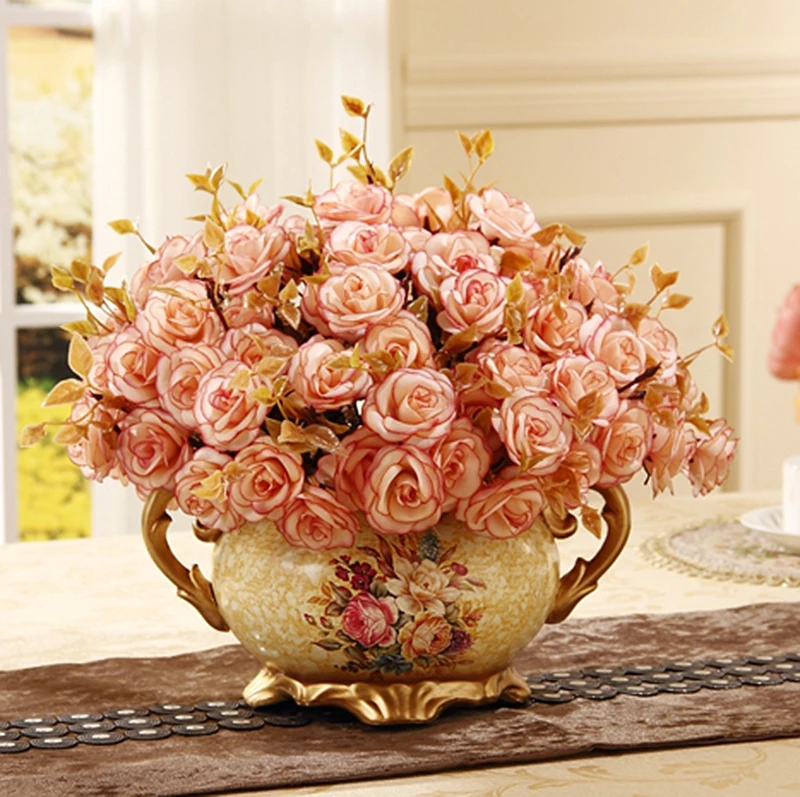 Керамическая ваза украшение ручной работы ваза цветочный домашний интерьер Джейн гостиная настольные аксессуары - Цвет: see chart