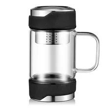 Экологичный 350 мл офисная чашка для кофе стеклянная чашка многоразовая портативная большая стеклянная бутылка для воды прозрачное стекло с чайным фильтром