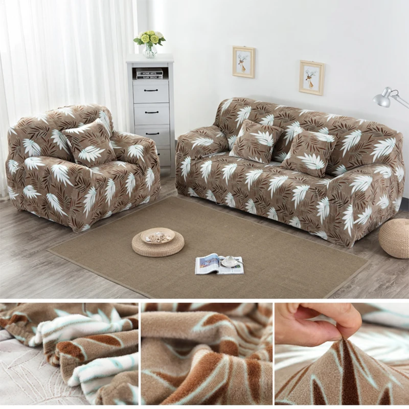 Homing Elastic Velvet Sofa Cover Protector Slipcovers Living Room