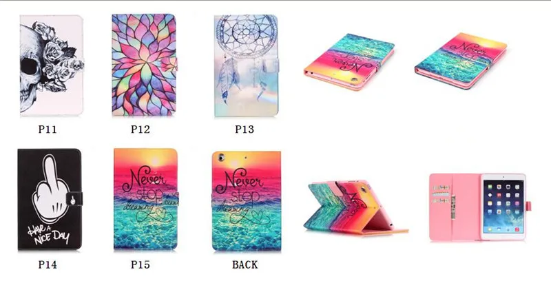For Ipad Air 5 Case Flip PU Leather Smart Cover Fashion Big Finger Words Wallet Stand Card Slots Tablet Covers For Apple Ipad 5  (2)