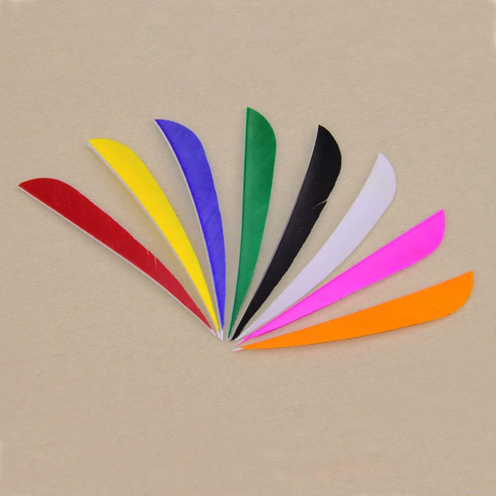 50pcs Real Turkey Feather Fletching - 2 Inch Left Wing Archery Arrow Feathers For DIY