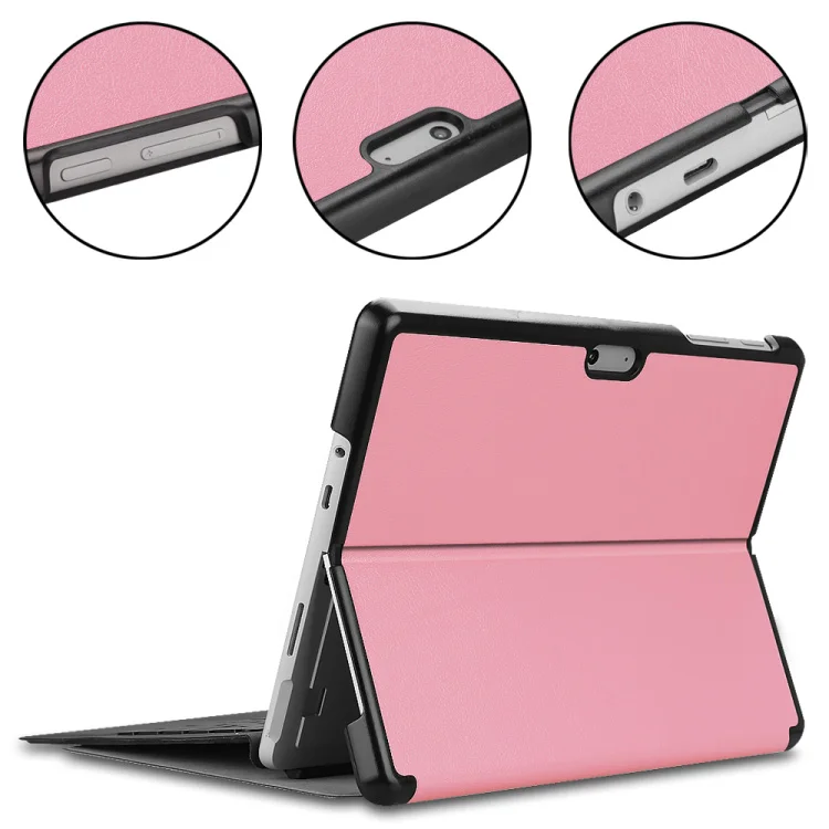 Для microsoft Surface Go 10 дюймов Чехол-подставка для клавиатуры Чехол для поверхности Go+ пленка стилус - Цвет: pink