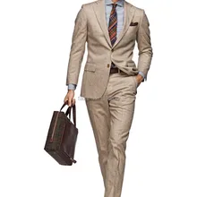 Горячие продажи шерсть ручной верблюд 2 шт.(куртка t+ Штаны) две кнопки лацкан с тупым углом ручной работы человек костюм