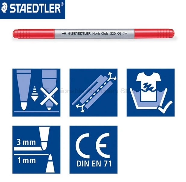 STAEDTLER 320NWP12 цветные художественные маркеры ручки с двойной головкой Акварельная ручка для рисования художественная маркерная ручка Канцтовары Школьные офисные принадлежности