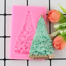 В форме рождественской ёлки Пищевая силиконовая форма помадка торт декоративные приборы diy сахарный шоколадный конфеты форма для желе льда