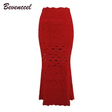 Для женщин Мода Красный цвет черный, белый, бежевый Новое поступление линия жаккардовые до колена Звездная вечерние повязная юбка