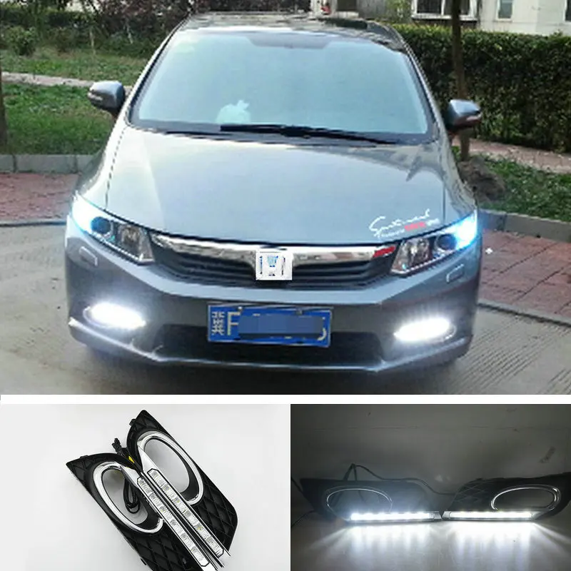 

2PCs/set car styling AUTO LED DRL Daylight Car Daytime Running light set For Honda Civic 2012 2013