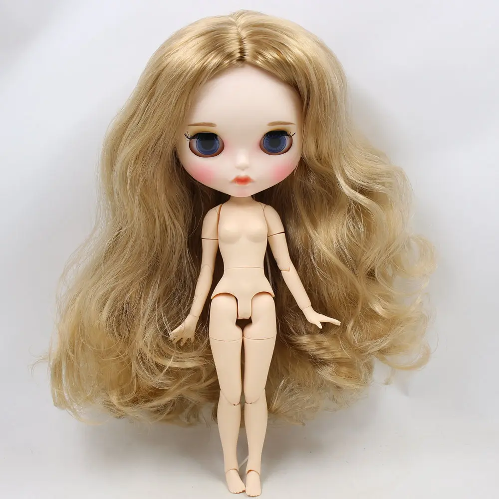 like the picture ICY Nude Blyth кукла для No. BL3504 коричневый волос резные губы матовое лицо с бровями шарнирное тело 1/6bjd - Цвет: like the picture