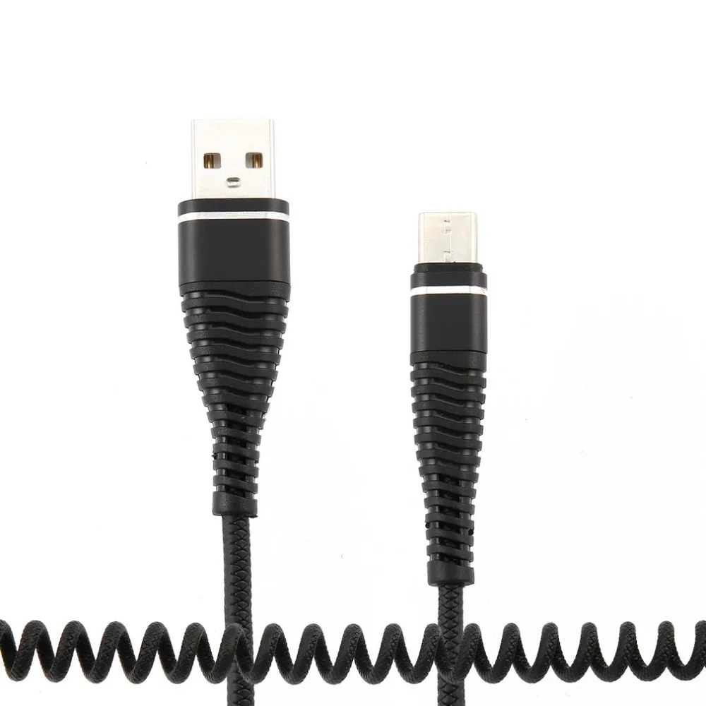USB-C кабель типа C спиральный пружинный кабель-удлинитель type-C Мужской кабель для синхронизации данных и зарядки для samsung