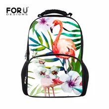 Forudesigns/Фламинго печати Женщины Рюкзак Большой школа моды рюкзак для девочек-подростков Mochila винтажные повседневные сумки на плечо