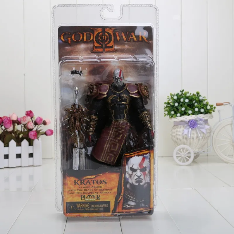 18 см игрушки NECA игра God of War 4 Кратос ПВХ фигурка призрак Спарты Кратос Коллекционная модель игрушки куклы " масштаб - Цвет: balck red close mou