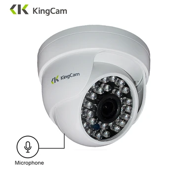 

KingCam 1080P Audio Dome IP Camera with Microphone 2MP Security indoor ipcam Day/Night CCTV ONVIF Surveillance Cameras