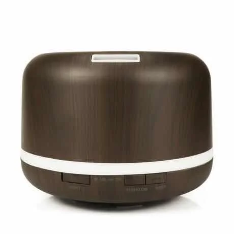 

New wood grain humidifier, 7 color lamp/warm lamp household hydrating aromatherapy oil diffuser, large capacity of 500ml