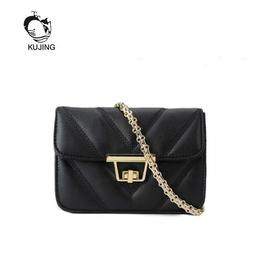 

KUJING Brand Women Handbags Luxury Women Casual Small Square Bag Fashion Ladies Shoulder Messenger Bag Hot Lock Chain Women Bag