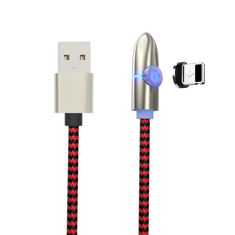 Acgicea 90 градусов светодиодный магнитный кабель Micro usb type C Быстрая зарядка Micro usb type-C магнитное зарядное устройство для iPhone XR X xiaomi USB-C