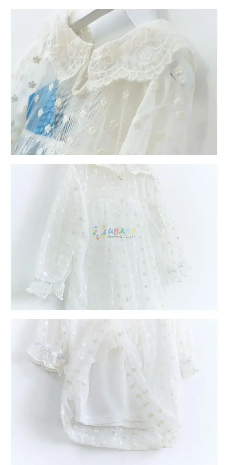Новая летняя детская одежда в Корейском стиле детская футболка с кружевными рукавами хлопковая Тонкая Блузка хорошего качества в горошек для девочек белая рубашка