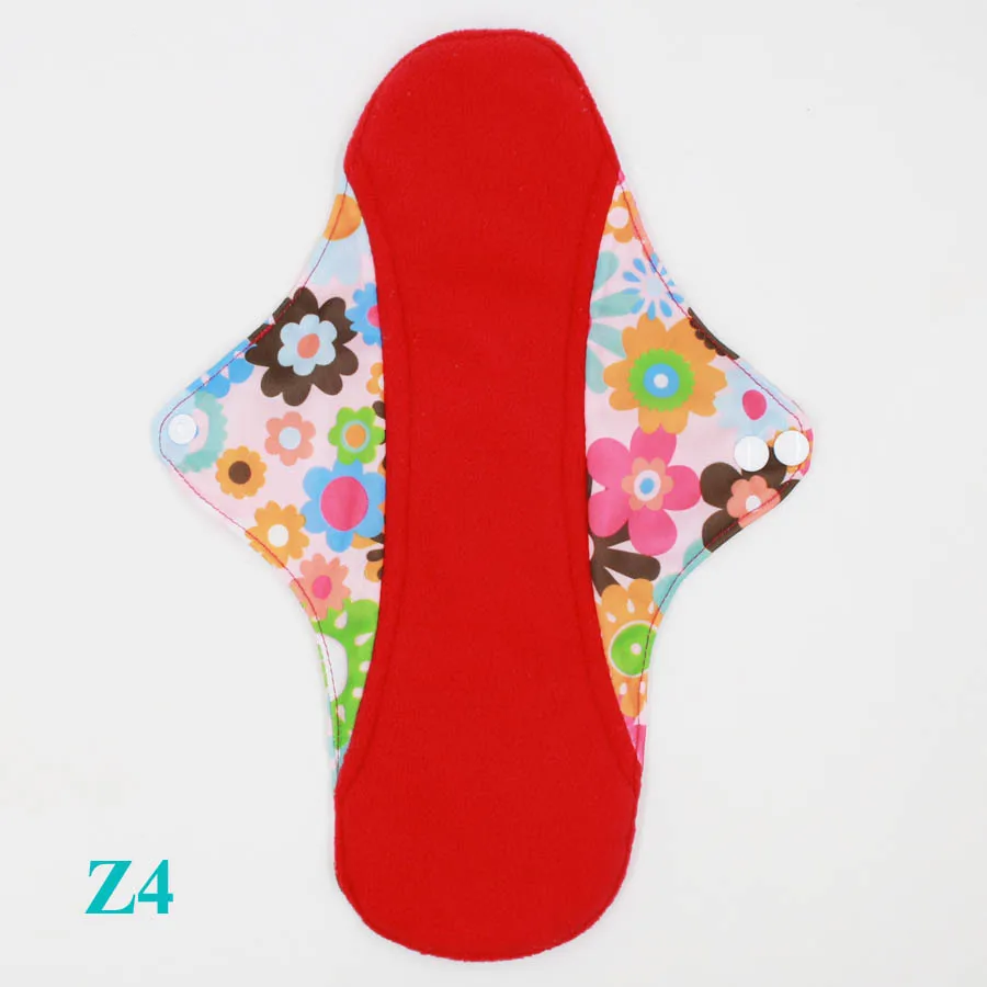 [Usurpon] 1 шт. менструальная чаша красная микрофлисовая внутренняя ткань санитарная салфетка прокладка для трусов и восстанавливаемая менструальная чаша для ночи 330 мм - Цвет: Z4