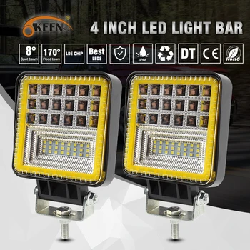 

OKEEN Super Bright LED Work Light 120W Offroad LED Light Bar Spot Flood Car 4WD Truck Tractor Boat Trailer 4x4 SUV ATV 12V 24V