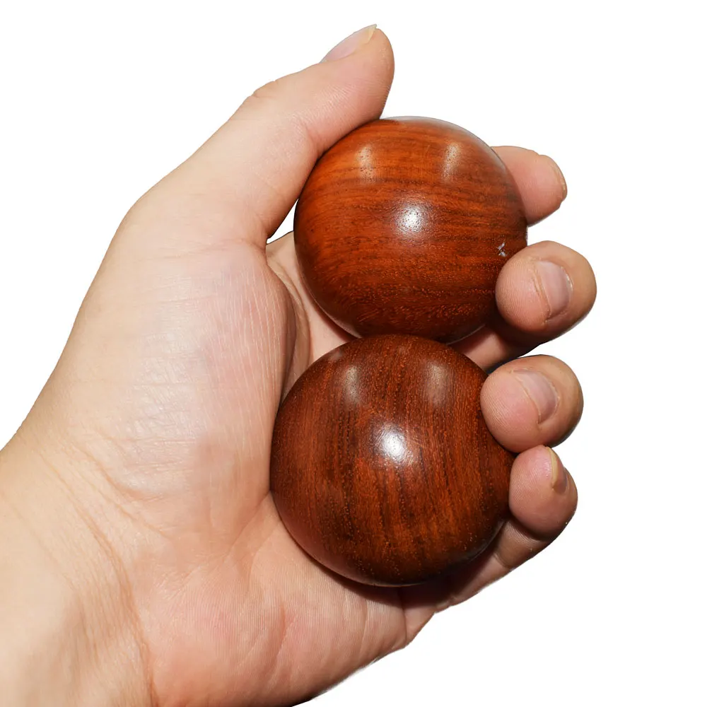 

5cm Natural Green sandalwood Health Ball Finger Rehabilitation exercises Massage Training Hand massag 2pcs/lot