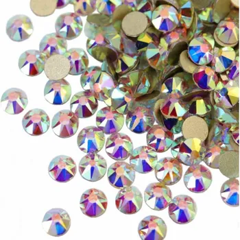 

light AAA Rhinestone Crystal AB Clear SS3-SS40 (1.3mm-8.4mm) Non Hotfix Flatback Rhinestones for Nails 3D Nail Art Decroration