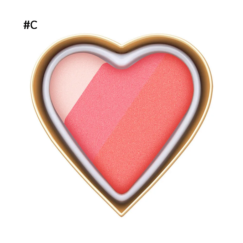 Новейшая Форма сердца Минеральные тени для век прессованные косметическая пудра макияж лицо и щеки румяна розовый цветной Маркер палитры косметика# TJ4 - Цвет: Multicolor