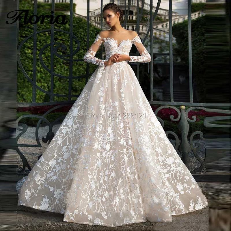 Элегантные Свадебные платья с коротким шлейфом Robe De Mariee Abendkleider кафтаны Восточное кружевное свадебное платье с открытыми плечами 2019