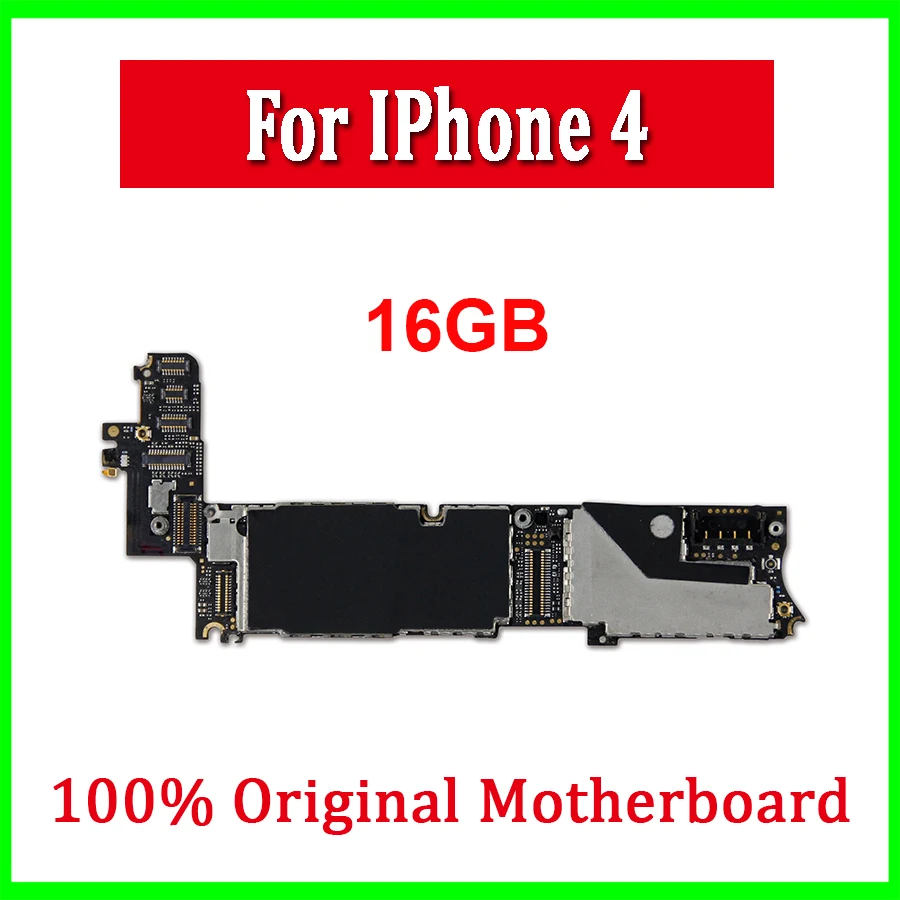 

Original Motherboard 100% Unlocked For iPhone 4 Mainboard With IOS System Logic Board With Full Chips Free Shipping