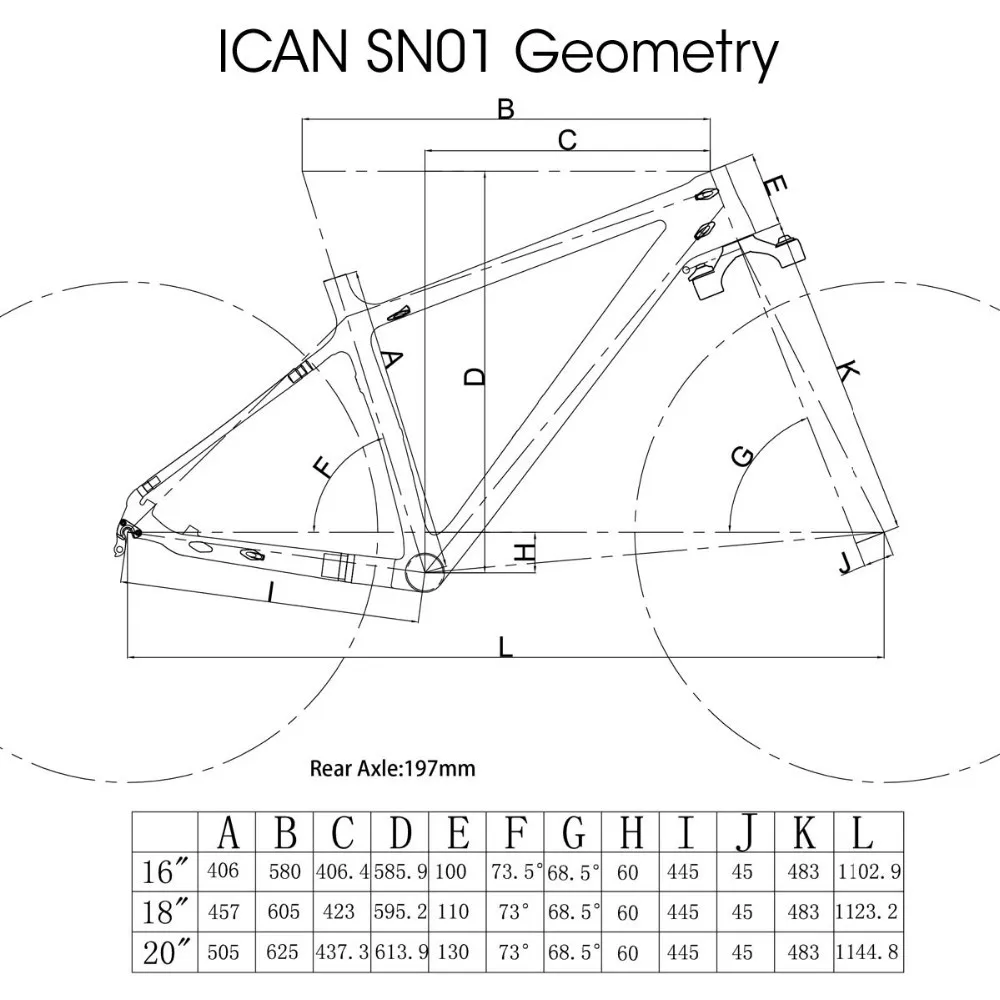 Flash Deal ICAN High Performance Carbon fat bike frame 26er carbon fatty bike frame Rear Space 197mm 16/18/20inch 120mm BSA 4