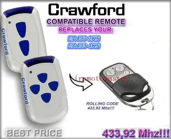 

new Crawford remote EA433 2KS,EA433 4KS replacement garage door remote control opener