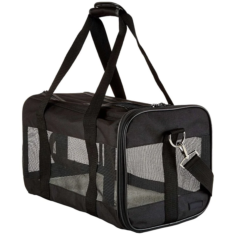 Collapsible Pet Carrier For Cat And Puppy,Top Loading, Sturdy Bottom, Adjustable Shoulder Strap, Cozy Cushion