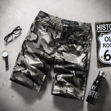 Повседневные мужские шорты с камуфляжным принтом, мужские шорты Карго, крутые камуфляжные летние хлопковые шорты, удобные военные тренировочные брюки, Stroj capielowy