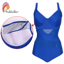 Andzhelika Слитный купальник больших размеров Купальники Женщины Сетки Боди сексуальная Выдалбливают купальники Большая Чашка купальники