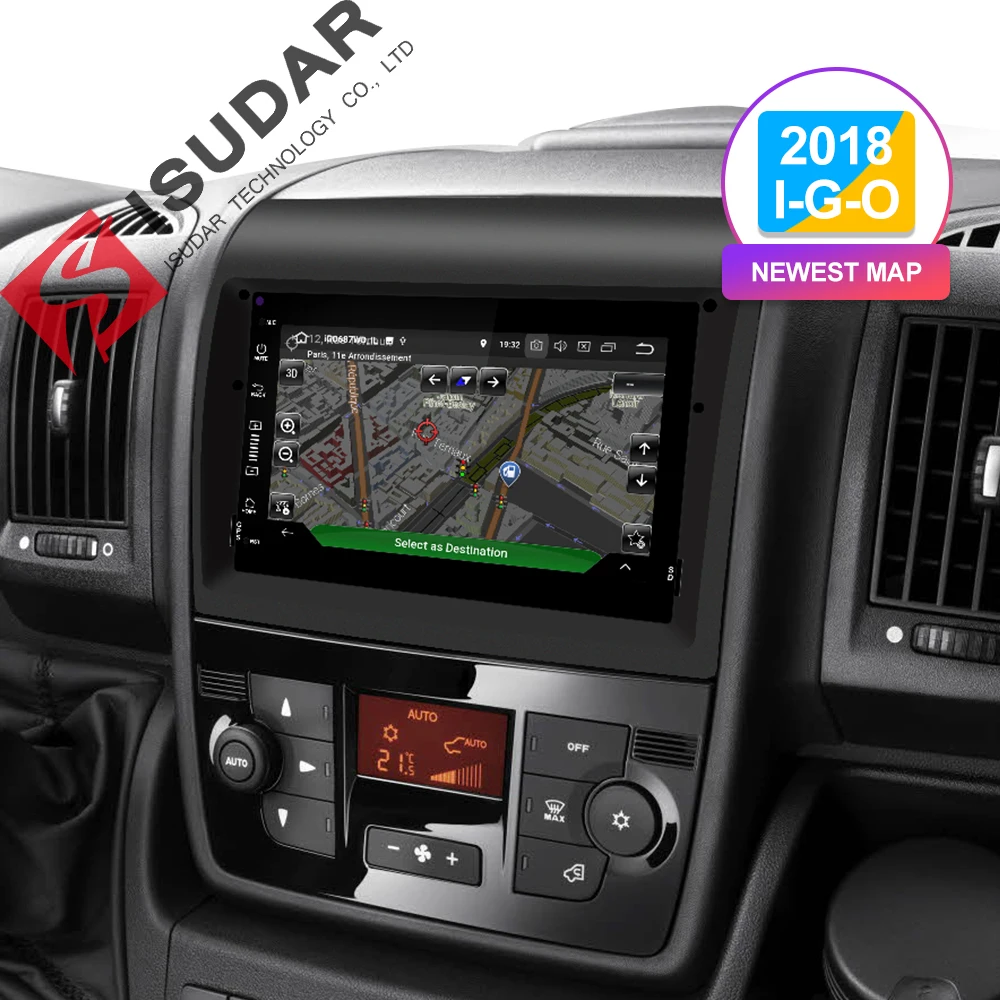 Discount Isudar H80 Car Multimedia player Android 8.0 2 Din Autoradio For Fiat/Ducato/Peugeot/Boxer/Jumper For Parrot Voice Control DSP 2