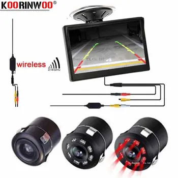 

Koorinwoo Wireless HD Reverse Backup Car Camera IR Night Vision + Suction Cup Glass 5" LCD Display Rear View Monitor Car Screen