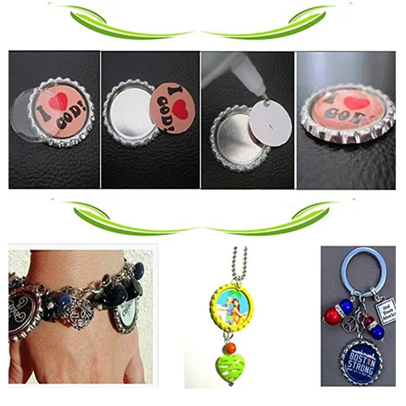 

10Pcs 1.2 inch Diameter 7 Colors Aluminum Round Flattened Bottle Cap for Hair Bows DIY Pendants Jewelry DIY Crafts