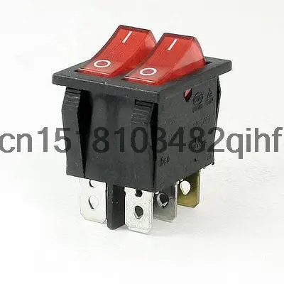 250VAC 10A SPST ON/OFF 6 Pin Two Position 2 in 1 Boat Rocker Switch|on ...