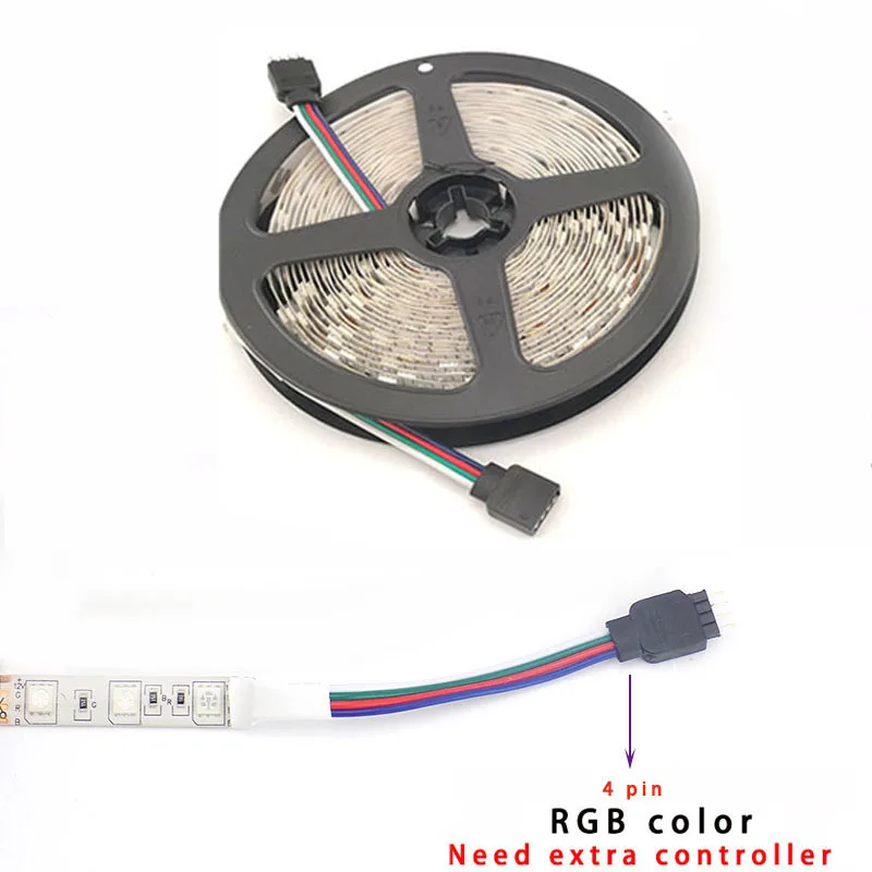 60leds DC 12В 5050 RGB Светодиодная лента 24 клавишный ИК пульт дистанционного управления