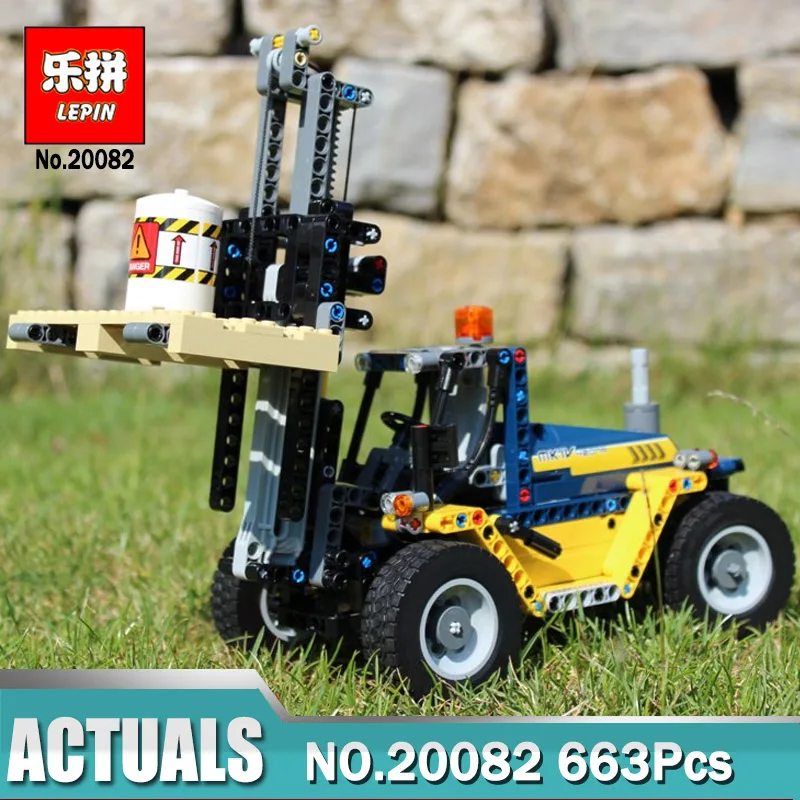 

Lepin 20082 Heavy Duty Forklift Set compatible Legoing 42079 Technical Building Blocks Bricks Car Model Kids Toys